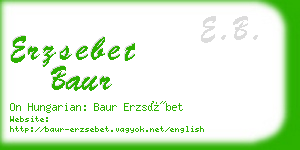 erzsebet baur business card